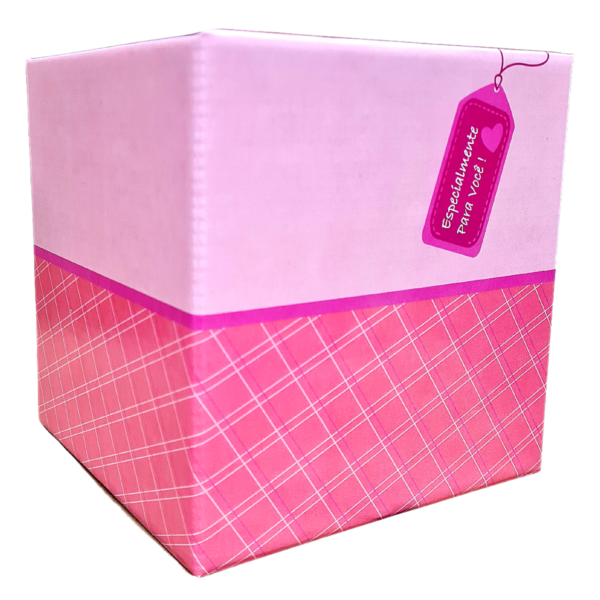 10 Unds Cachepot Quadrado Pote 15 - Etiq Especialmente Voce Rosa - Imagem 2