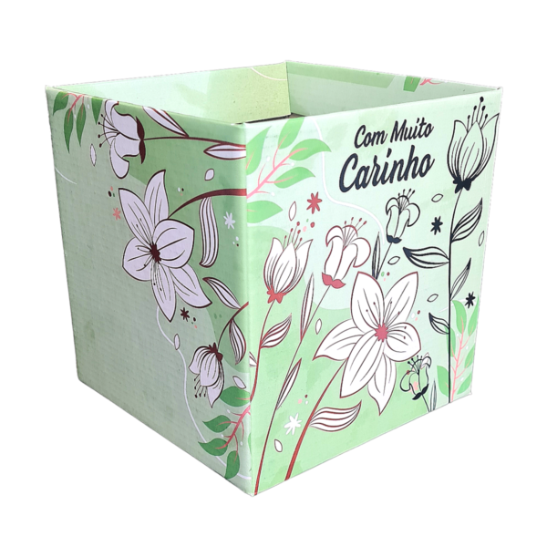 10 Unds Cachepot Quadrado Pote 15 - Muito Carinho Verde