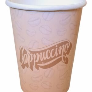 10 Copos Papel Descartável 240ml Festa Suco - Cappuccino