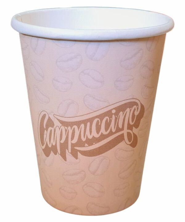 10 Copos Papel Descartável 240ml Festa Suco - Cappuccino