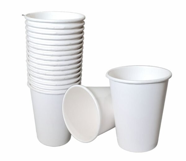 10 Copos Papel Descartável 240ml Café Festa Suco - Branco - Imagem 4