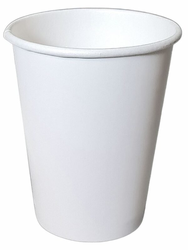 10 Copos Papel Descartável 240ml Café Festa Suco - Branco