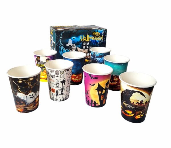 10 Copos Papel Descartável 240ml Festa Suco - KIT HALLOWEEN