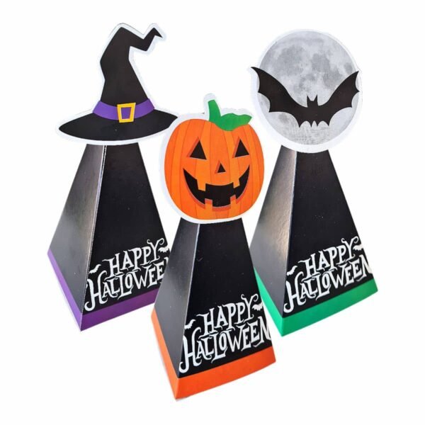 8 Caixas Cone Lembrancinha Doce Festa - Halloween