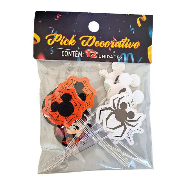 Pick para Docinho Pct 36 unds - Halloween Mouse - Image 2