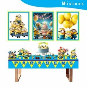 Kit Festa Minions - Fácil Montagem e Decoração Rápida para Festa Infantil