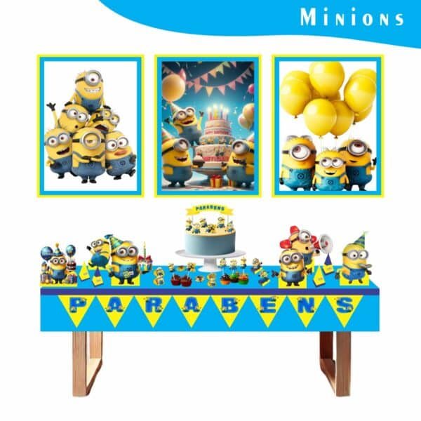 Kit Festa Minions - Fácil Montagem e Decoração Rápida para Festa Infantil