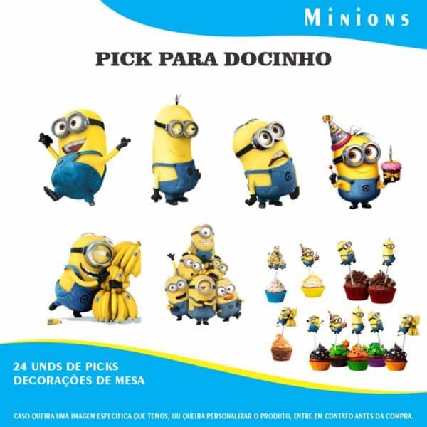 Kit Festa Minions - Fácil Montagem e Decoração Rápida para Festa Infantil - Imagem 3