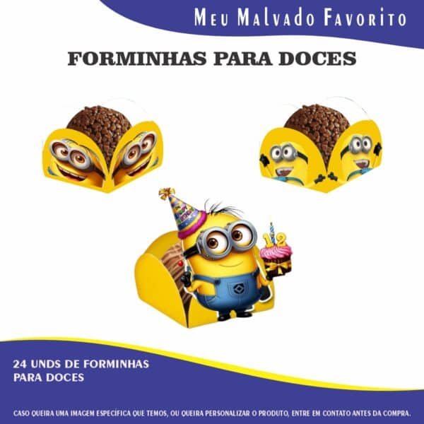 Kit Festa Fácil Montagem Decoração Prática - Meu Malvado Favorito - 64 peças - Imagem 6