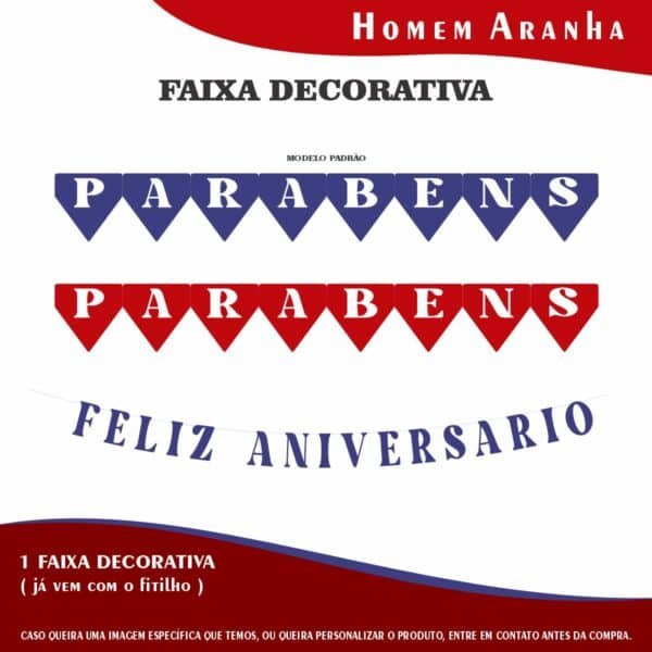 Kit Festa Fácil Montagem Decoração Prática - Homem Aranha - 64 peças - Imagem 7
