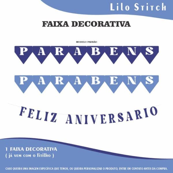Kit Festa Fácil Montagem Decoração Prática - Lilo Stitch - 64 peças - Imagem 7